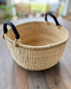 Handwoven African Catch-All Basket - Natural-2