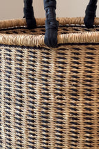 Large Handwoven Storage & Laundry Hamper – Vertical Stripe-2