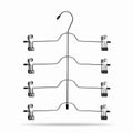 4 Tier Metal Skirt Hangers with Clips - 1 Case (30pcs)-0