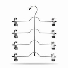 4 Tier Metal Skirt Hangers with Clips - 1 Case (30pcs)-0
