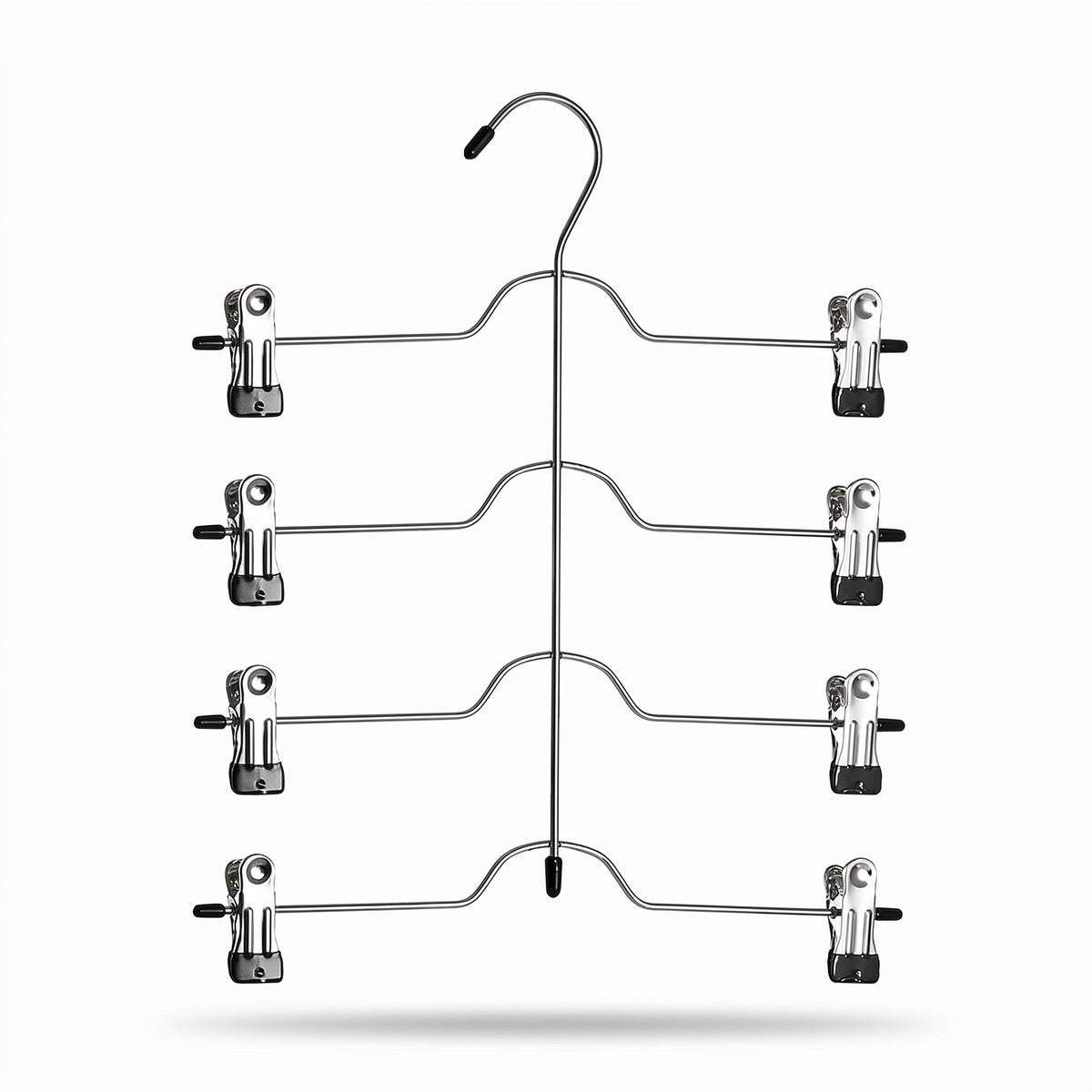 4 Tier Metal Skirt Hangers with Clips - 1 Case (30pcs)-0