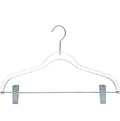 Plastic Clear Hangers with Silver Hooks & Clips- Kids 100pcs-0