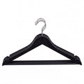 Black Plastic Rubber Coated Hangers - 1 Case (120 Hangers)-0