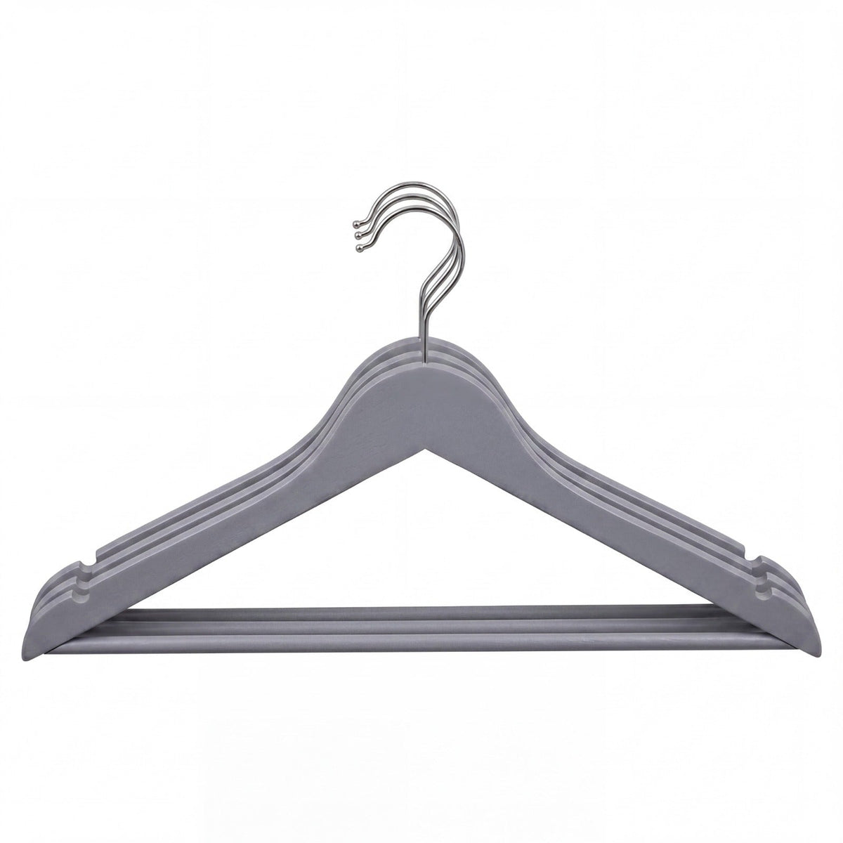 Gray Plastic Rubber Coated Hangers - 1 Case (120 Hangers)-0