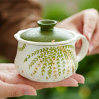 Hand-Painted Floral Ceramic Tea Cup with Lid – 135ml Traditional Gift Box Set-0