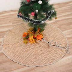 Pure Linen Block Print Christmas Treeskirts - Doji