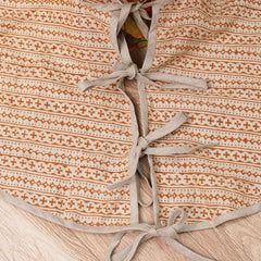Pure Linen Block Print Christmas Treeskirts - Doji