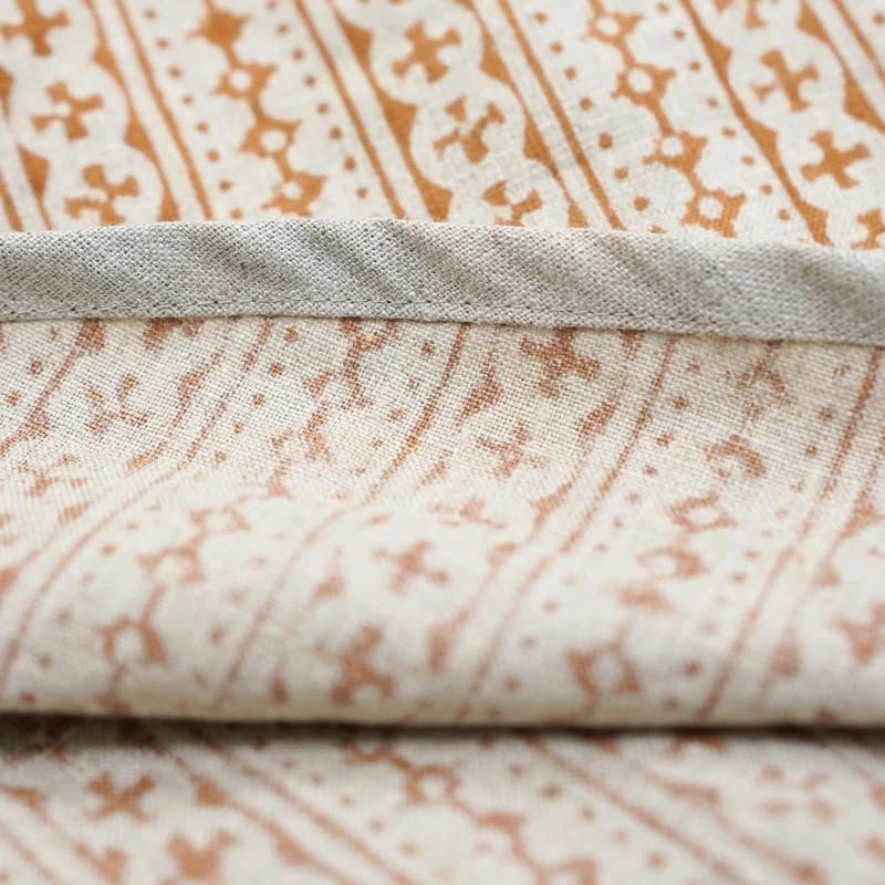 Pure Linen Block Print Christmas Treeskirts - Doji