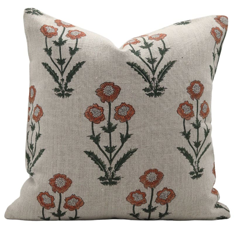 Hand Printed Linen Cushion Cover - Amitabh