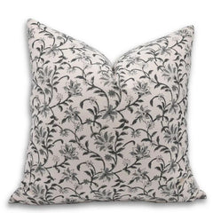 Block Print Aradhana Gray Cushion Cover