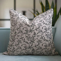 Block Print Aradhana Gray Cushion Cover
