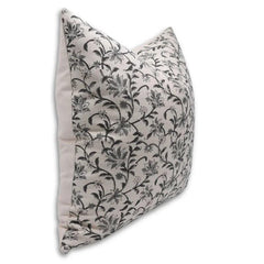 Block Print Aradhana Gray Cushion Cover