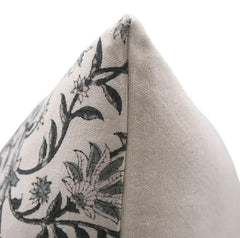 Block Print Aradhana Gray Cushion Cover