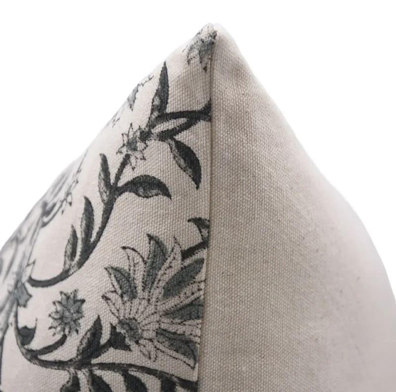 Block Print Aradhana Gray Cushion Cover