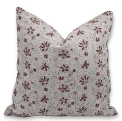 Indian Brown Floral Cushion Cover - Aradhana