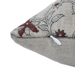 Indian Brown Floral Cushion Cover - Aradhana