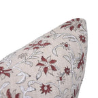 Indian Brown Floral Cushion Cover - Aradhana