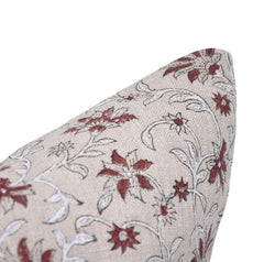 Indian Brown Floral Cushion Cover - Aradhana