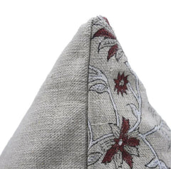 Indian Brown Floral Cushion Cover - Aradhana