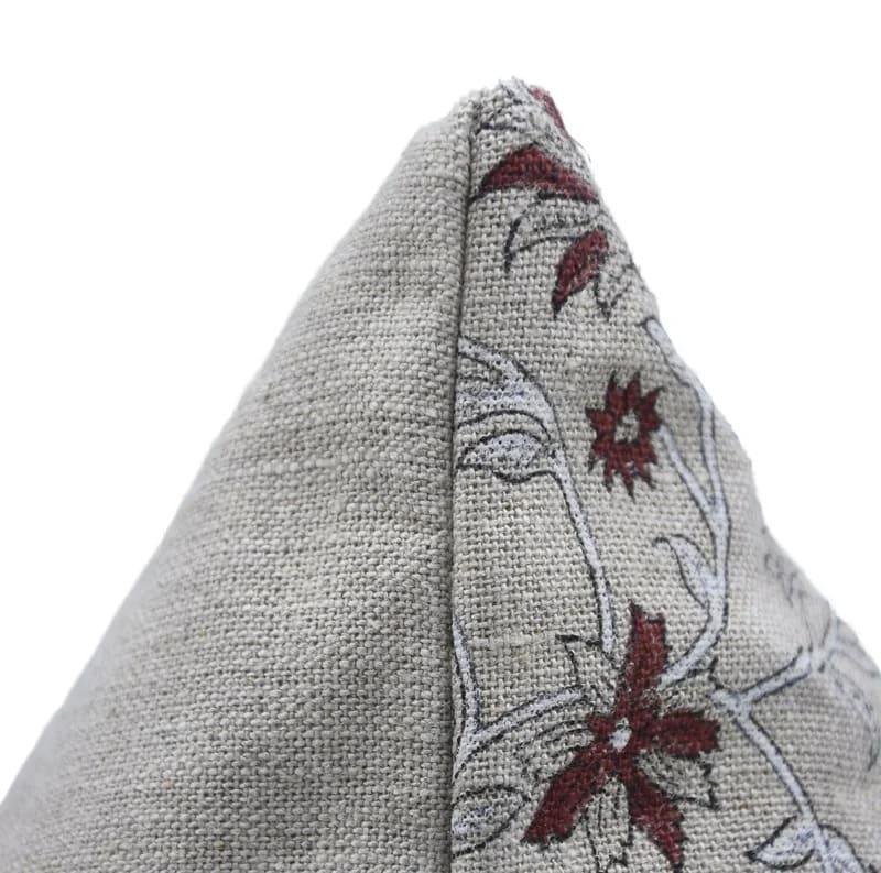 Indian Brown Floral Cushion Cover - Aradhana