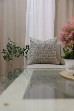 Block Print Striped Cushion Cover - Chorash