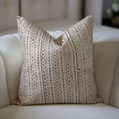 Block Print Doji Floral Cushion Cover