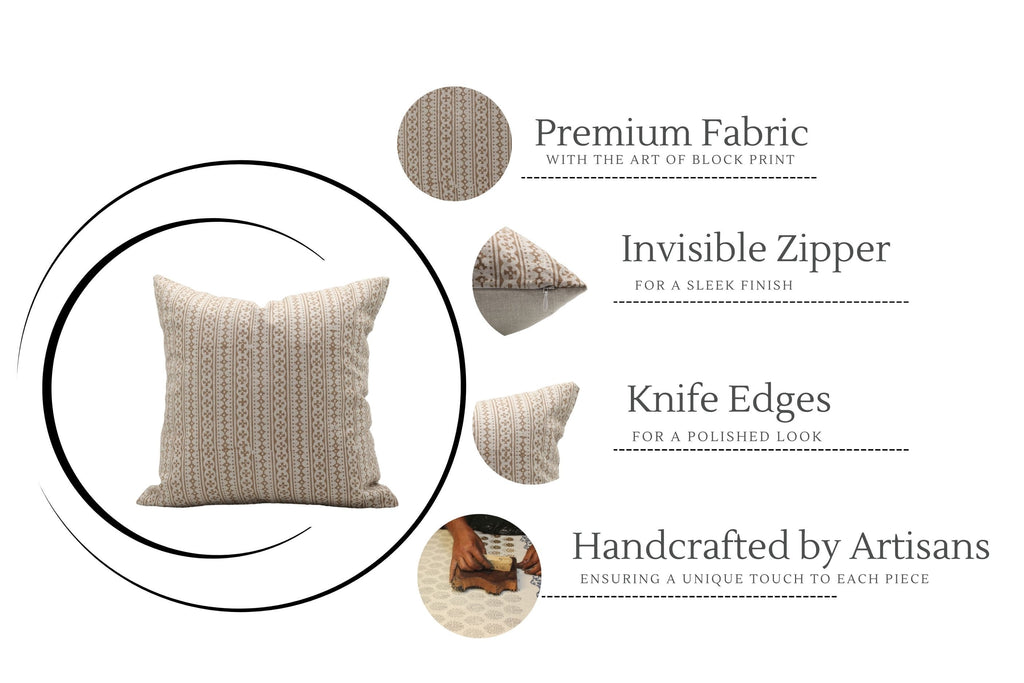 Handmade Floral Linen Throw Cover - Doji
