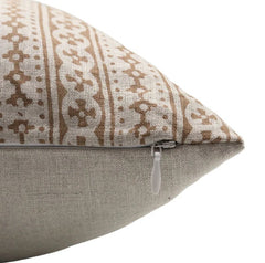 Handmade Floral Linen Throw Cover - Doji