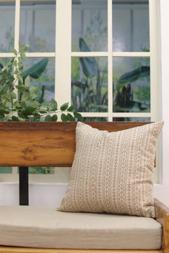 Handmade Floral Linen Throw Cover - Doji