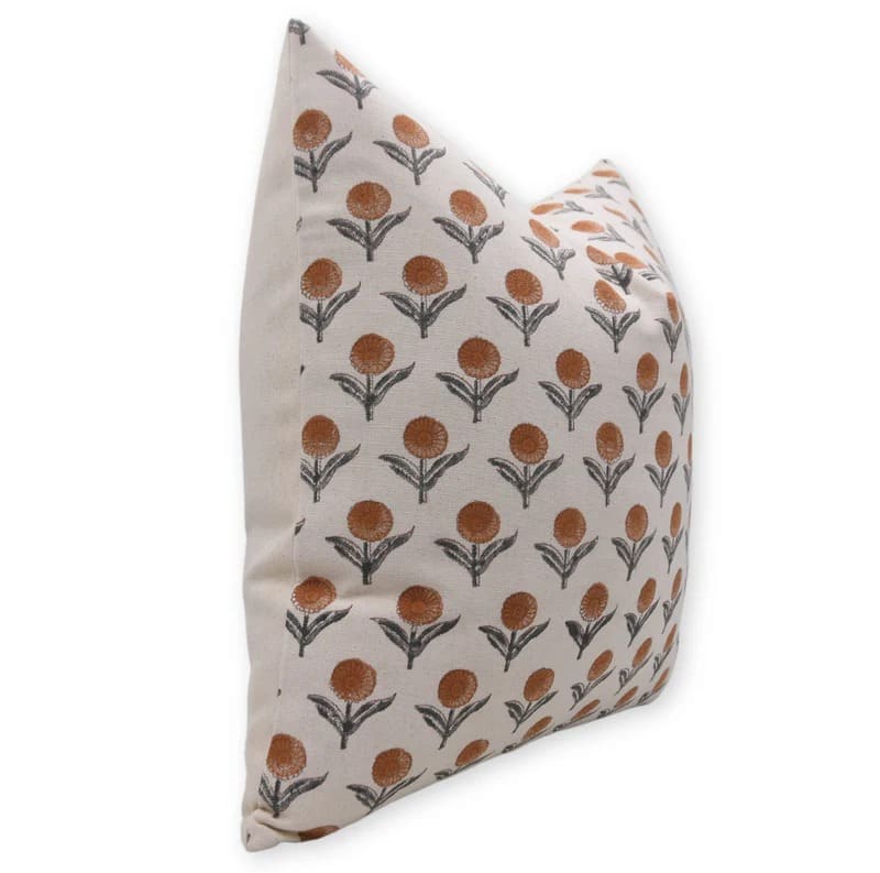 Block Printed Genda Pushap Floral Boho Cover