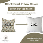 Indian Art Brown Floral Pillow Cover || Kirti