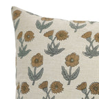 Indian Art Brown Floral Pillow Cover || Kirti