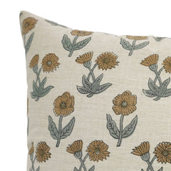 Indian Art Brown Floral Pillow Cover || Kirti