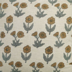 Indian Art Brown Floral Pillow Cover || Kirti