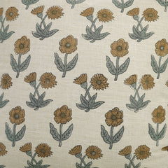 Indian Art Brown Floral Pillow Cover || Kirti