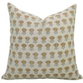Beige Floral Handmade Pillow Cover - Kohinoor