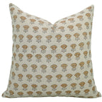 Block Print Linen Farmhouse Pillow Cover - Kohinoor