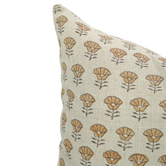 Block Print Linen Farmhouse Pillow Cover - Kohinoor