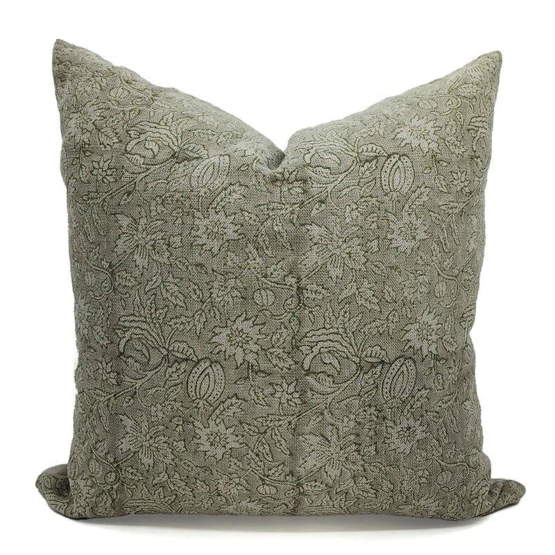 Manikarnika Print Green Floral Throw Cover