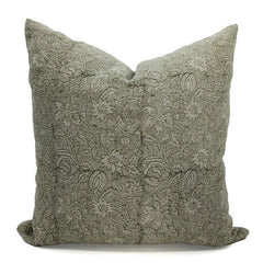 Manikarnika Print Green Floral Throw Cover