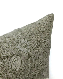 Manikarnika Print Green Floral Throw Cover