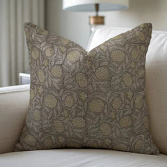 Meraki Printed Thick Linen Pillow Cover