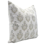 Handmade Gray Floral Throw Cover - Neelgagan