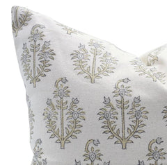 Handmade Gray Floral Throw Cover - Neelgagan
