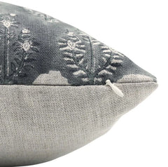 Indian Floral Print Linen Pillow Cover - Neelgagan