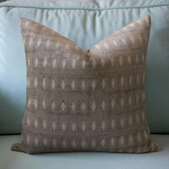 Handmade Gray Thick Linen Throw Cover - Omji