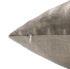 Handmade Gray Thick Linen Throw Cover - Omji