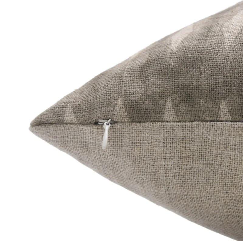 Handmade Gray Thick Linen Throw Cover - Omji