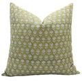 Indian Green Floral Linen Pillow Cover - Pankhudi
