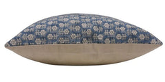 Blue Floral Handblock Pillow Cover - Tulsi Buti